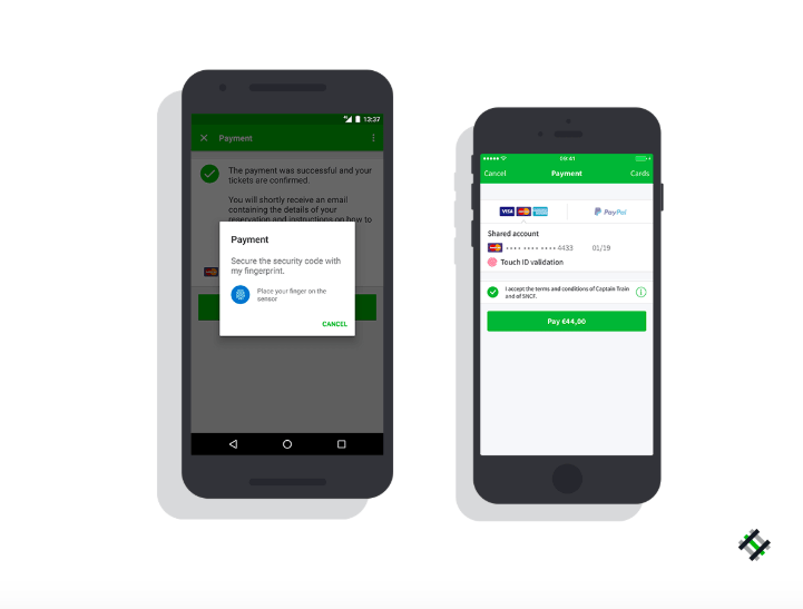 mobile app payment screen