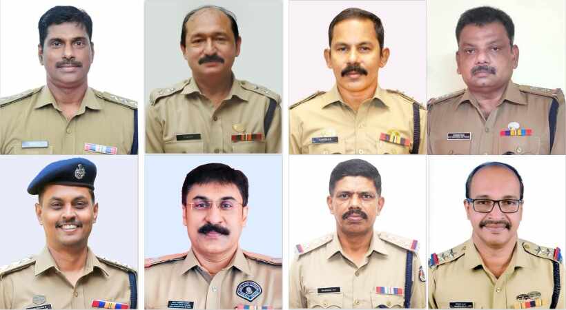 Presidents Police Medal for 10 officers from Kerala