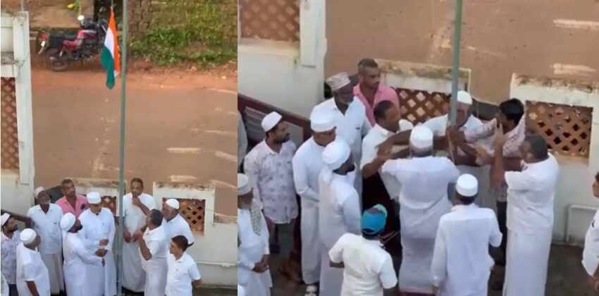 clashes while hoisting the national flag at erutumkadav madrasa kasaragod