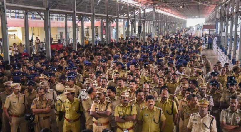 Kerala Police has provided security for the Ayyappans at Sannidhanam